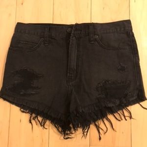Abercrombie High Rise Denim Shorts Size 0
